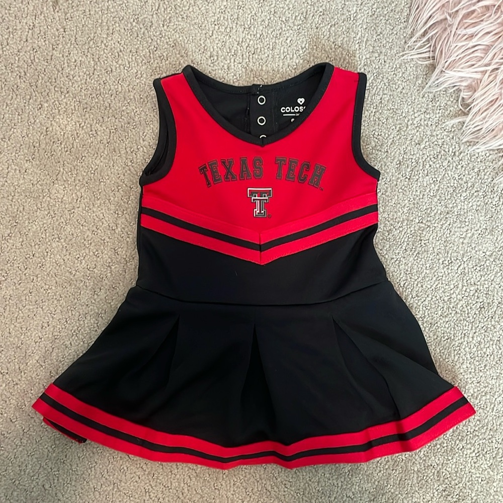 TEXAS TECH baby girl cheerleader outfit SIZE 6-12M